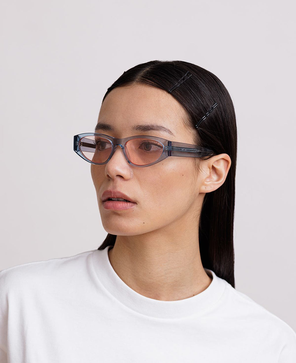 BLADE REVEAL - Transparent Blue / Transparent Peach-red tint