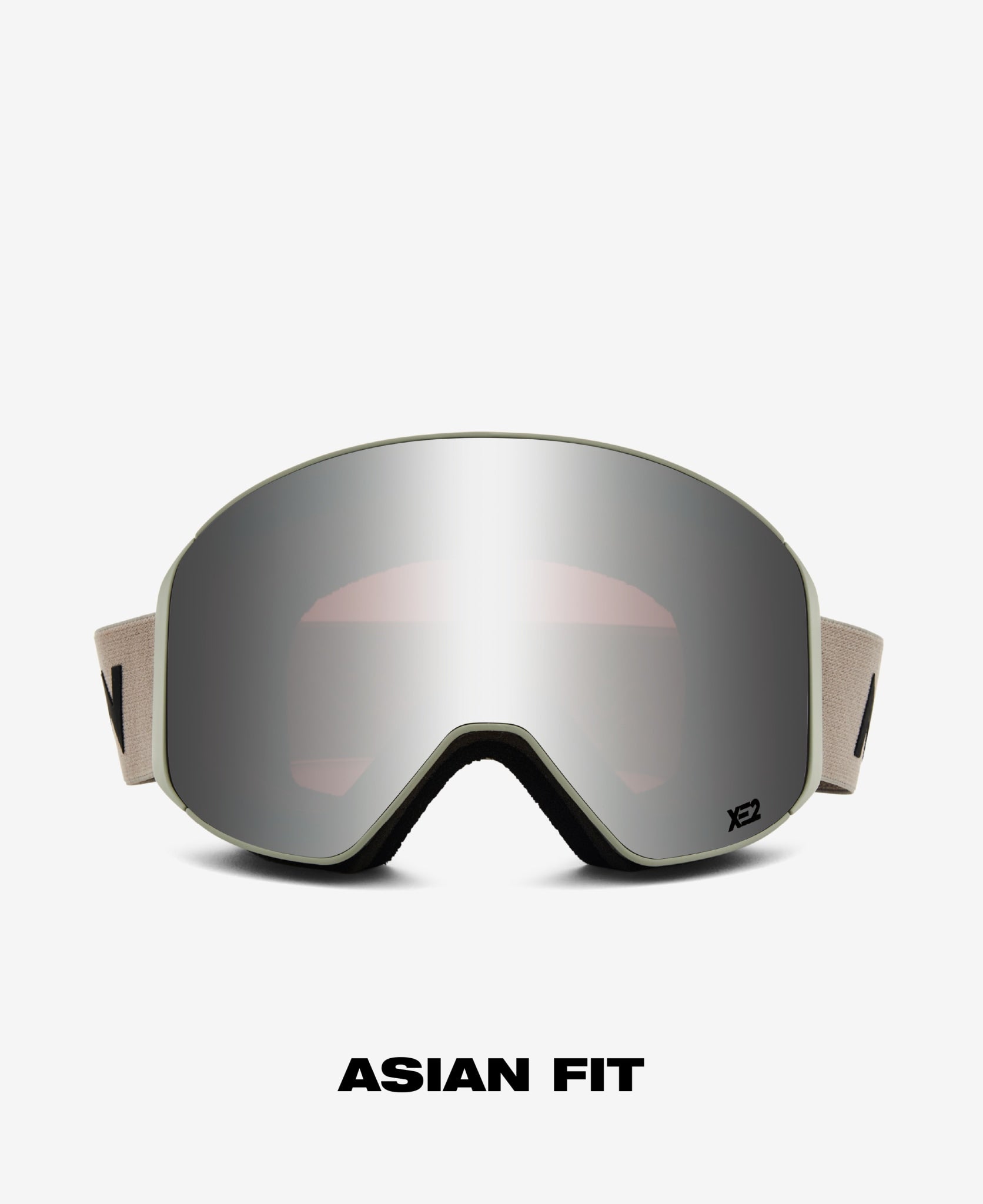 CLEAR XE2 Asian Fit – Hellgrau Silber verspiegelt