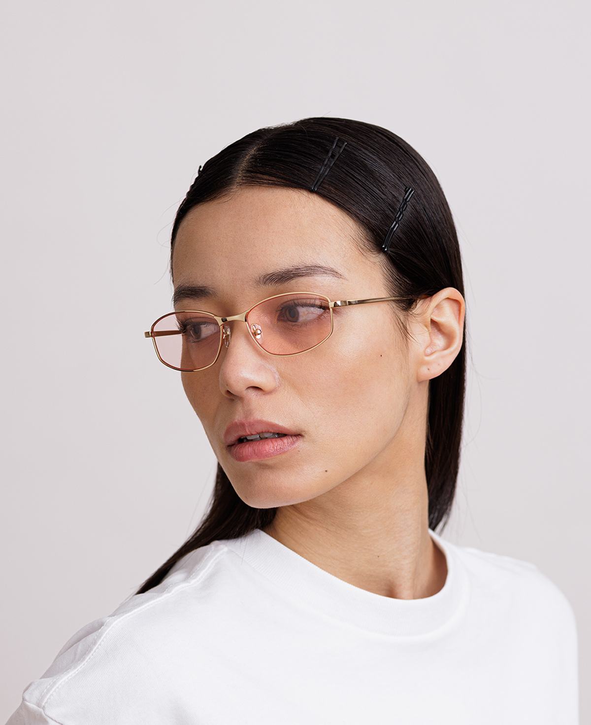 LEXIE OPTICS - Gold Peach-red tint