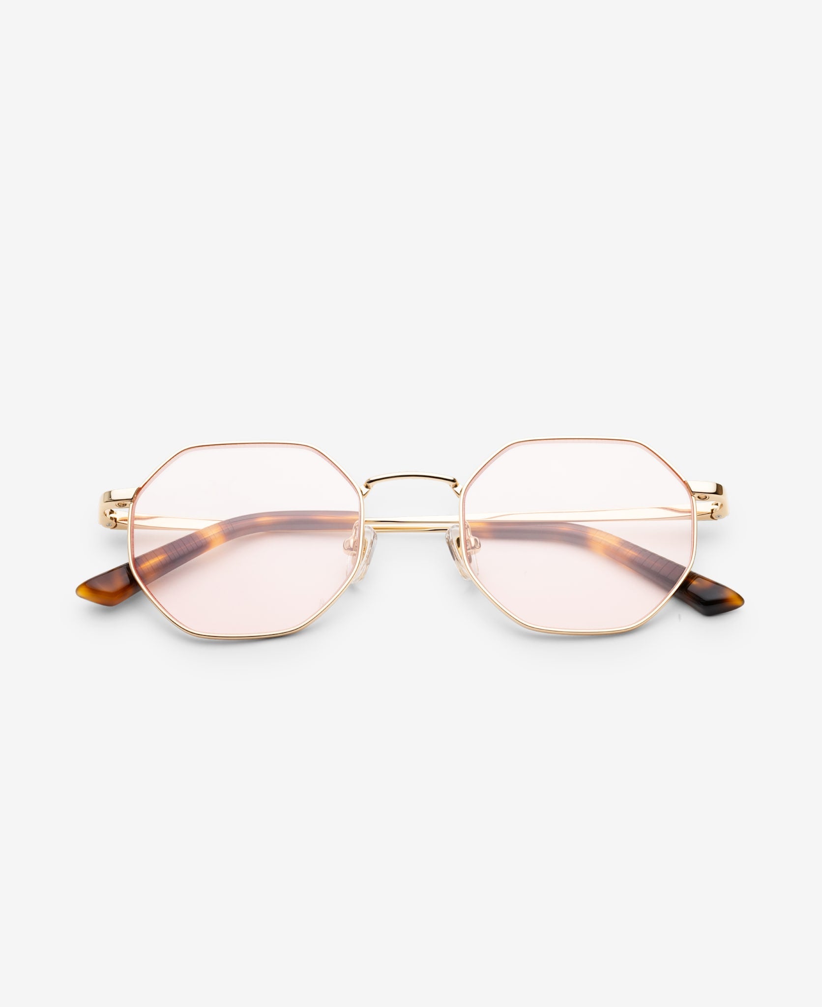 LIAM OPTICS - Gold Peach-red tint