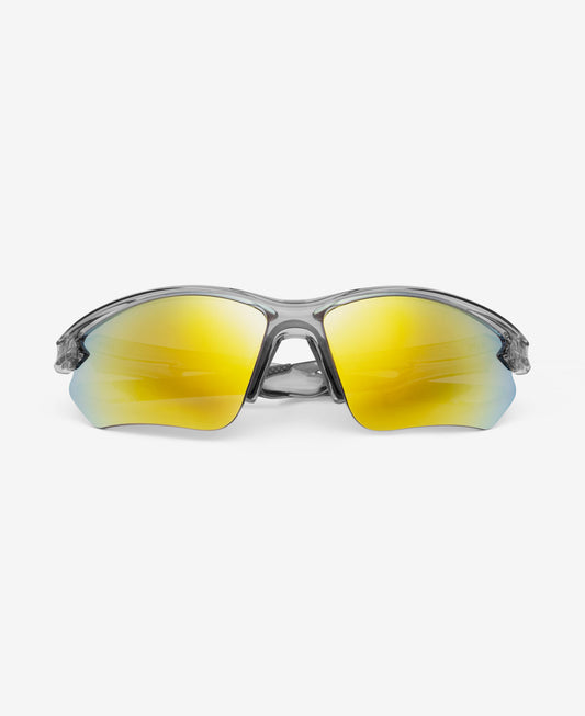 RATE - Transparent Grey Green Revo Mirrored