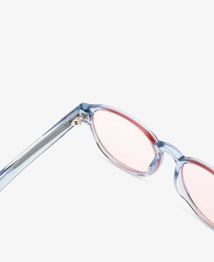RYAN REVEAL - Transparent Blue / Transparent Peach-red tint